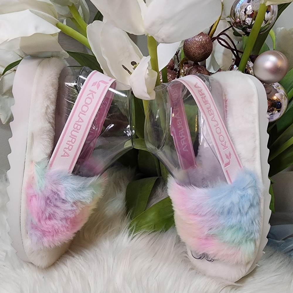 Koolaburra by UGG Women's Fuzz'n Ii Pastel Sandal new
